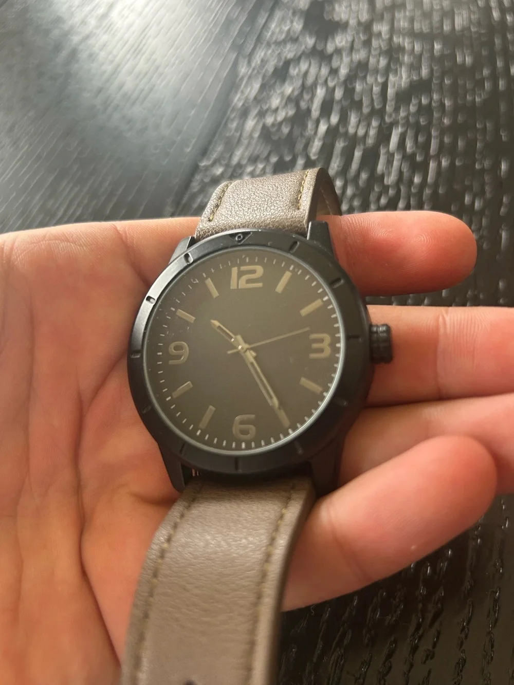 Watch with Leather Strap